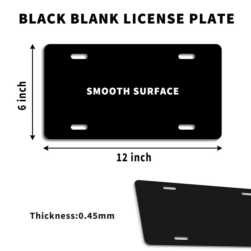 HYHOSHI 10 Pack 0.45mm Blank Automotive License Plate Plates Tag for Custom Design Work - Image 2
